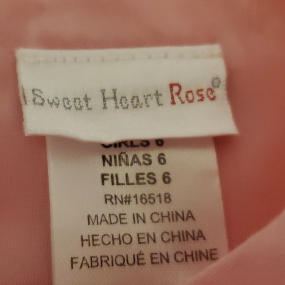 🐇HP🌸Eyelet Dress Sweet Heart Rose Girls Size 6 - Picture 5 of 11